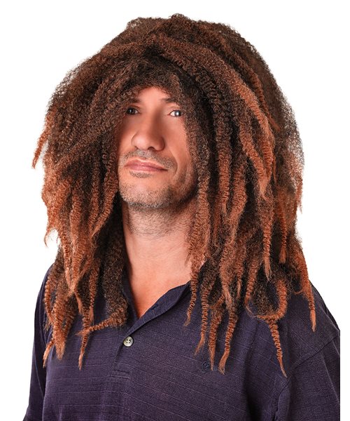 BROWN BLACK BOB MARLEY DREADLOCK LONG WIG Mens Fancy Dress Costume | eBay