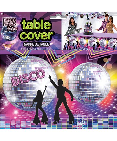 70s Disco Fever Party Table Cover Cloth Party Decoration Fancy